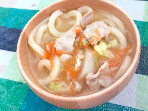 野菜と豚肉の煮込みうどん☆